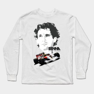 Ayrton Senna Portrait Long Sleeve T-Shirt